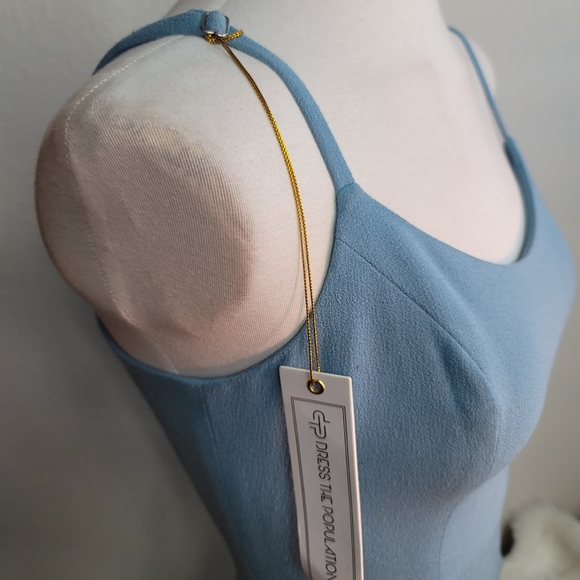 DRESS THE POPULATION SEA BREEZE SKY BLUE JODI EVENING MERMAID GOWN WOMEN… - Picture 13 of 16